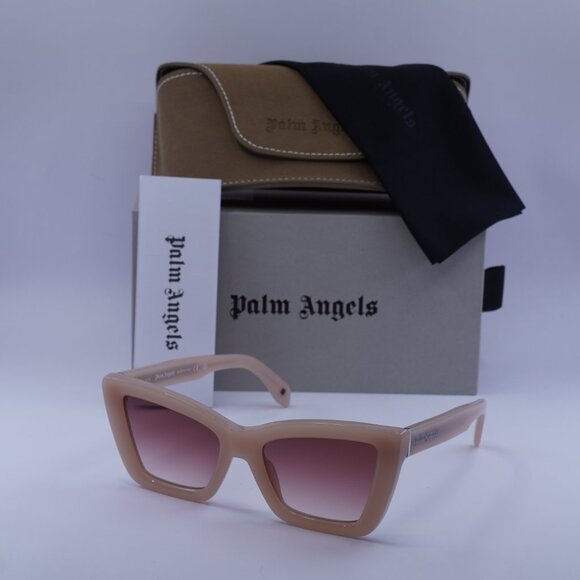 Palm Angels PERI091 ROSEVILLE 6129 Sunglasses Pink Cat Eye Frame, Red Lenses - Picture 10 of 10